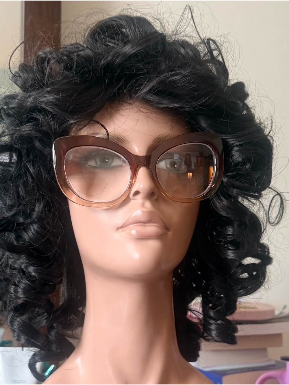 3.00+ Ombré Brown Blue Light Oversized Reading Glasses